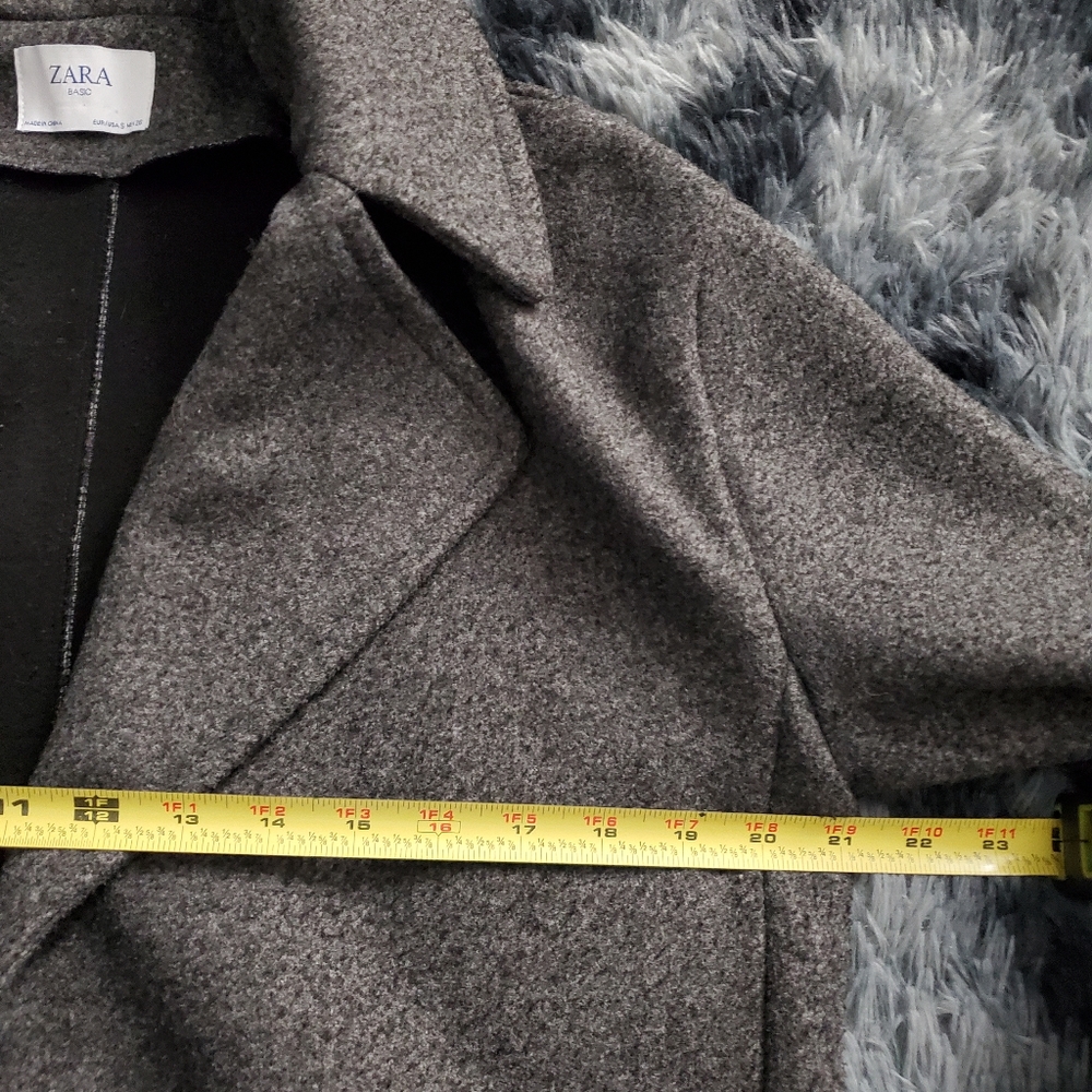 Zara Basic Long Open Overcoat Duster S - image 5